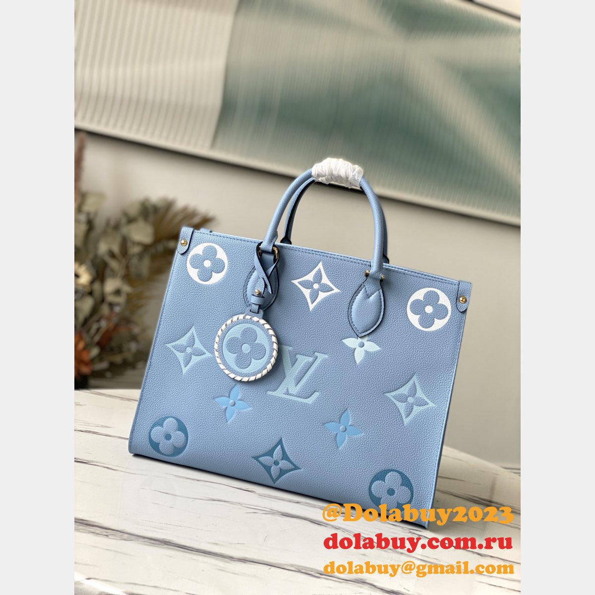 Louis Vuitton Fashion 2021 OnTheGo Monogram Empreinte Blue M45718 Bags