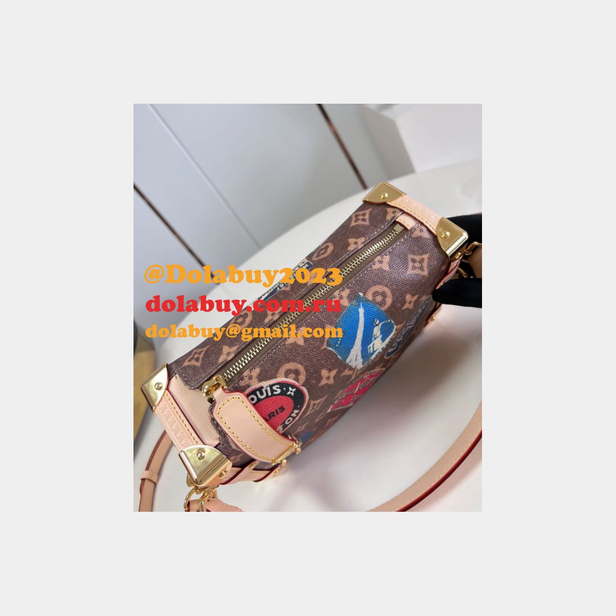 Side Trunk MM Knockoff Monogram Canvas M47085 Louis Vuitton Bag