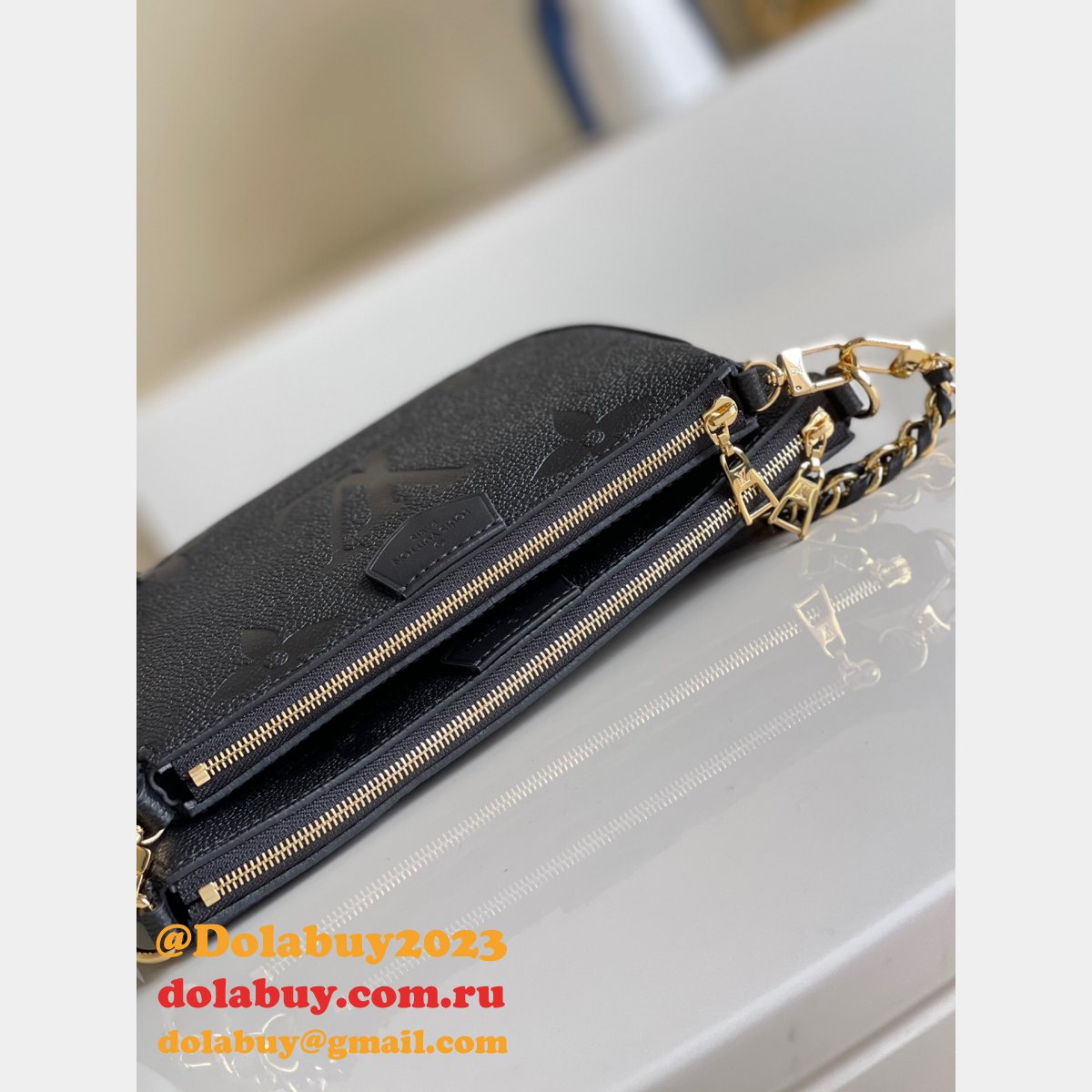 Louis Vuitton Cheap M57631 Black Pochette Accessories Monogram