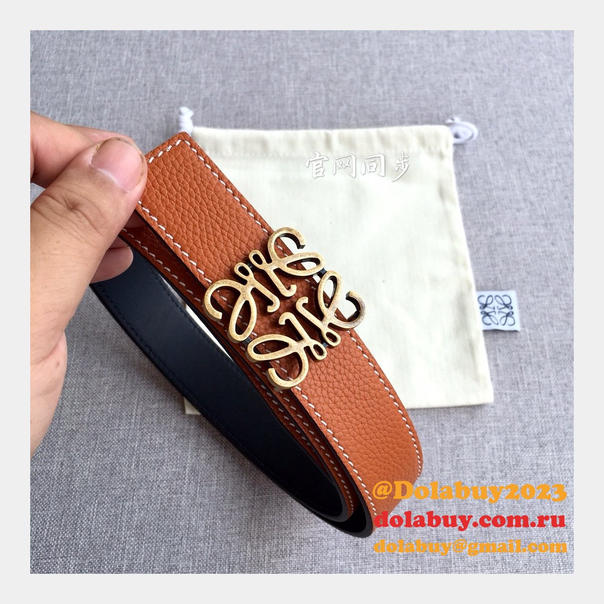 Loewe Top Quality Fashion Anagram 3.2CM Width Replicas Belts