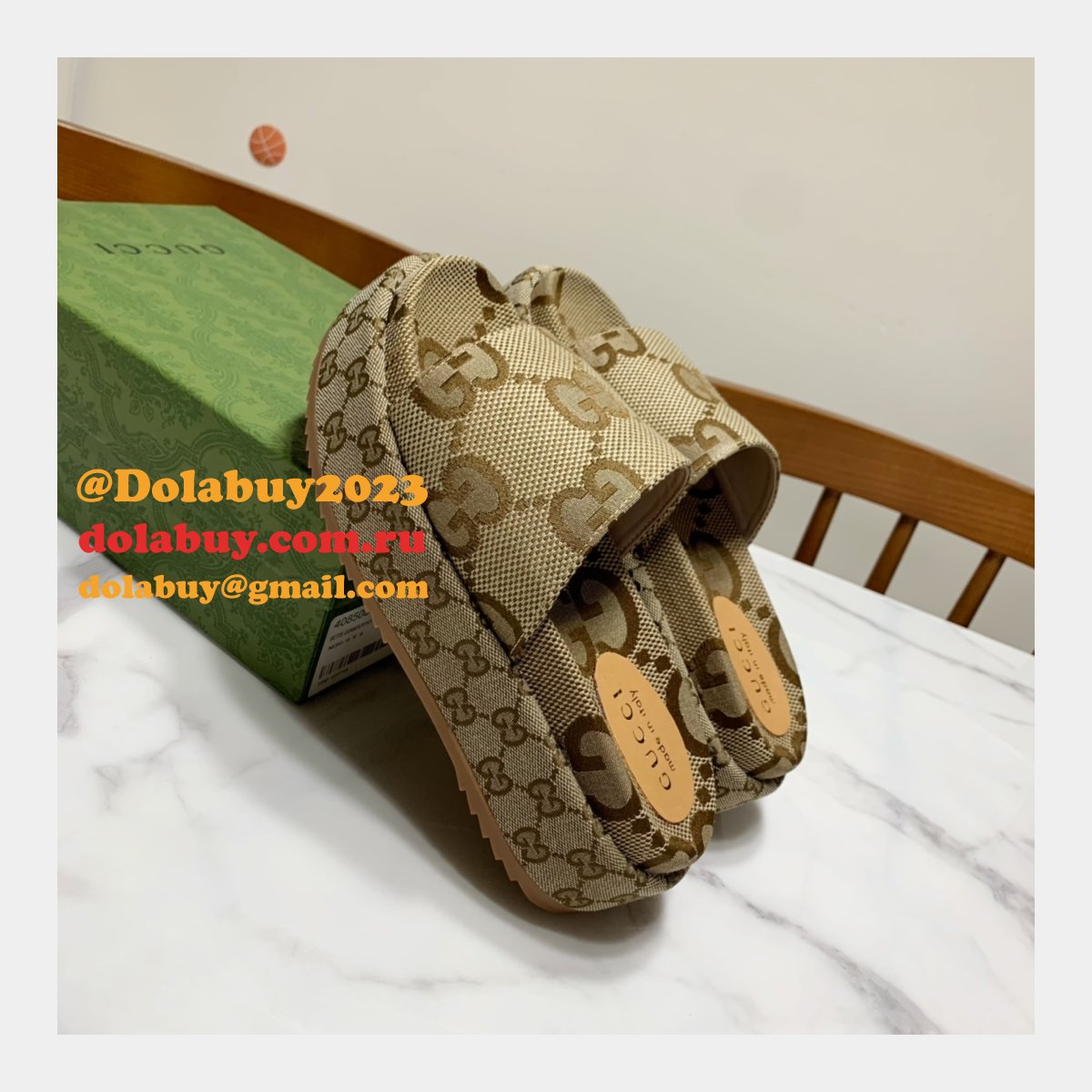 canvas slippers replica G*u*i best high quality shoes