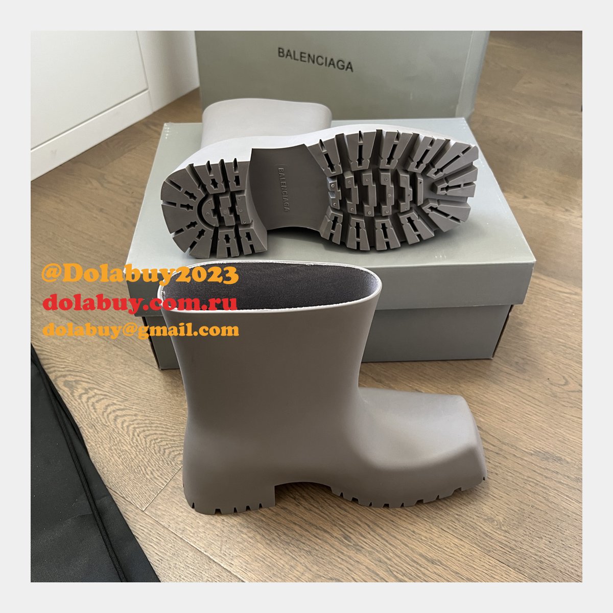 Replica Balenciaga Luxury Trooper Rubber Boot 1:1 Mirror Dolabuy