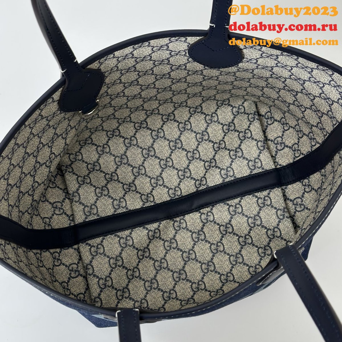 G*u*i 820496 totissima shoulder tote gg denim replica bag