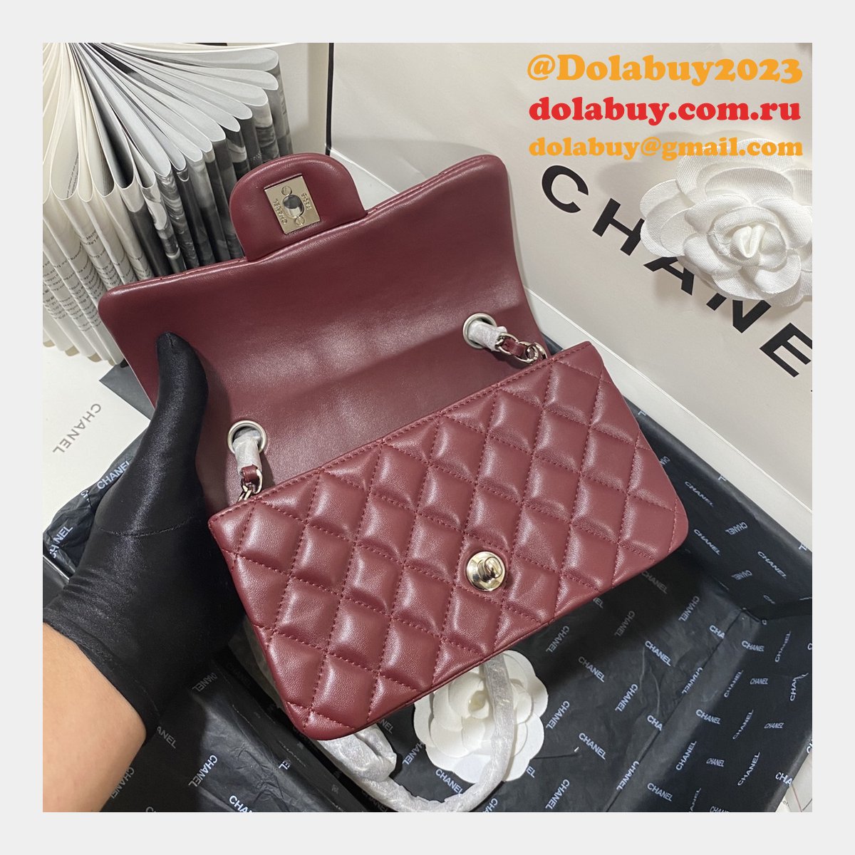 Fashion CC Lambskin Flap Designer 20CM Bag 1116