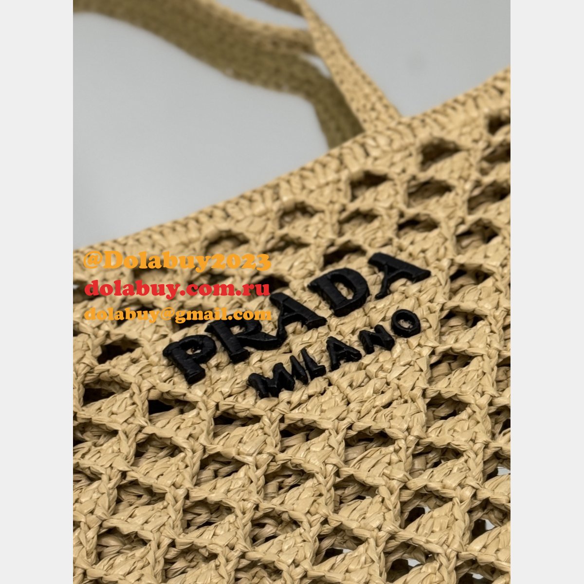 Wholesale Prada straw shopping bag 1BG493