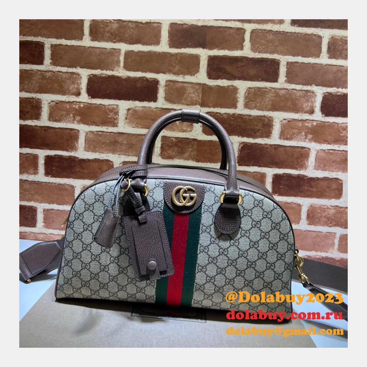 Wholesale Gucci Replica Savoy Duffle Bowling Men 723309 Bag