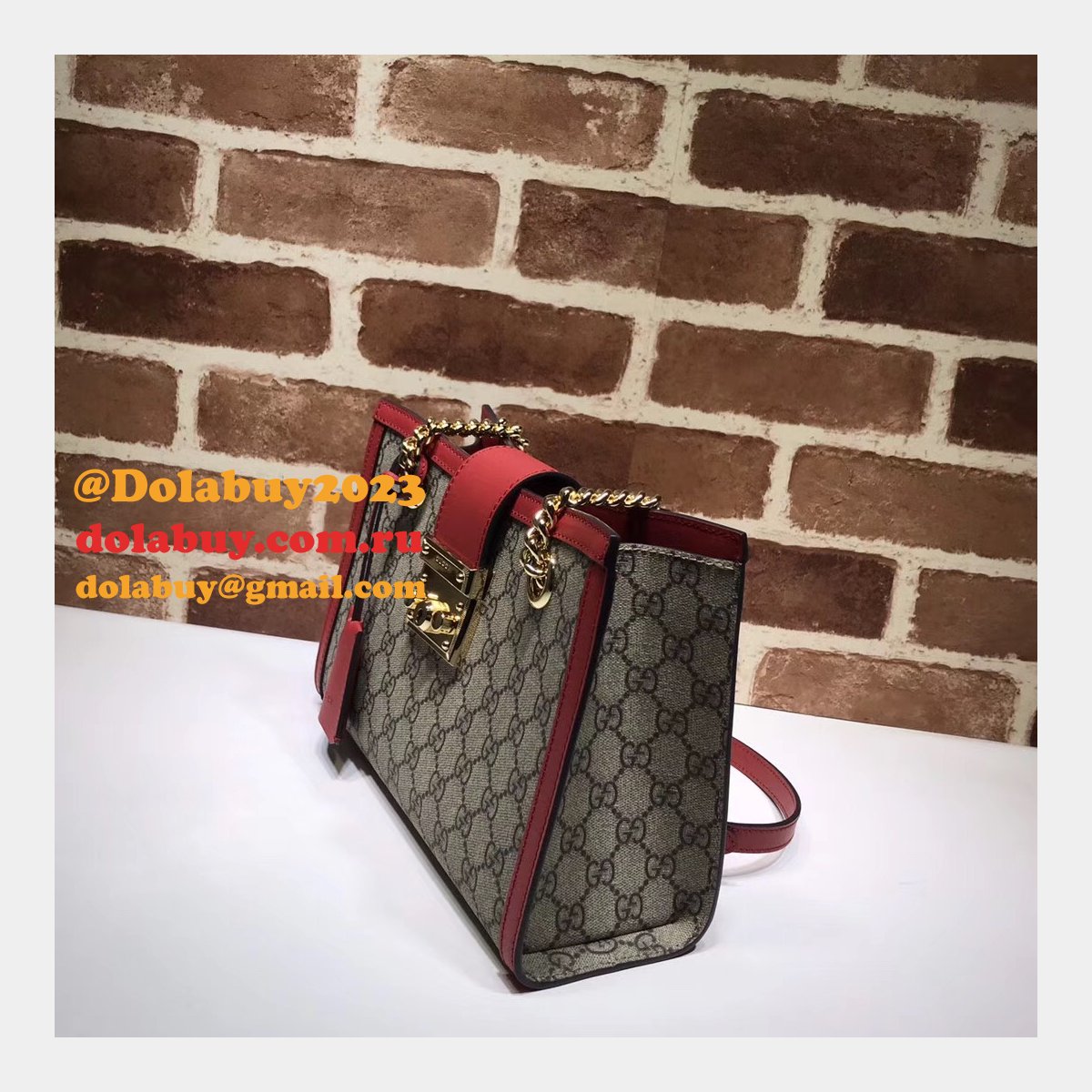 uk G*u*i replica gg supreme padlock small shoulder 498156 bag