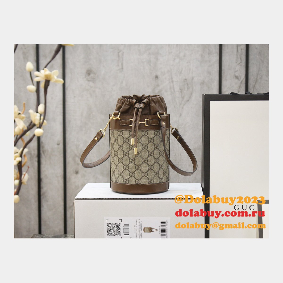 G*u*i 637115 replicas horsebit 1955 small bucket bag