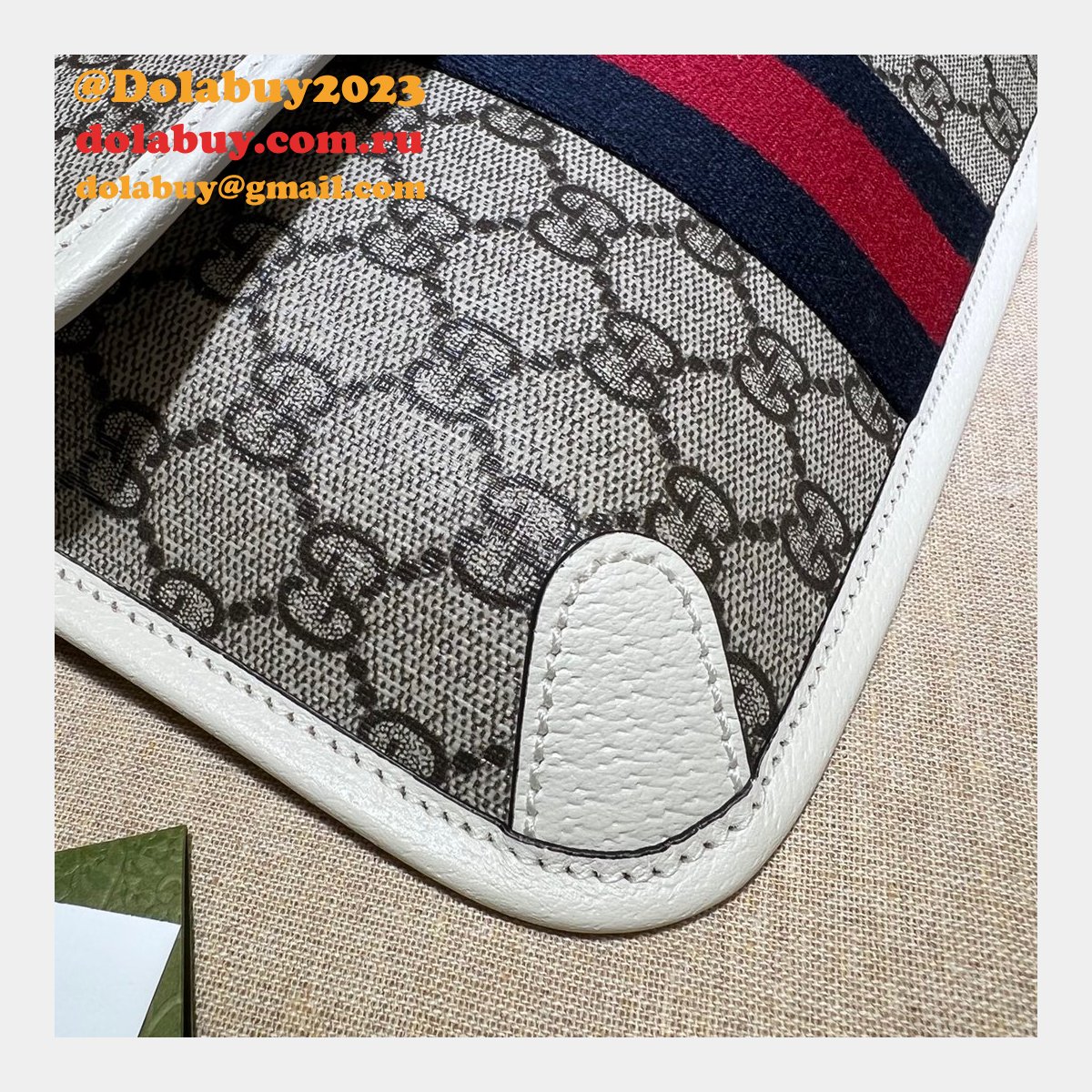 Best Quality Gucci Replica Ophidia belt bag 674081 GG supreme canvas