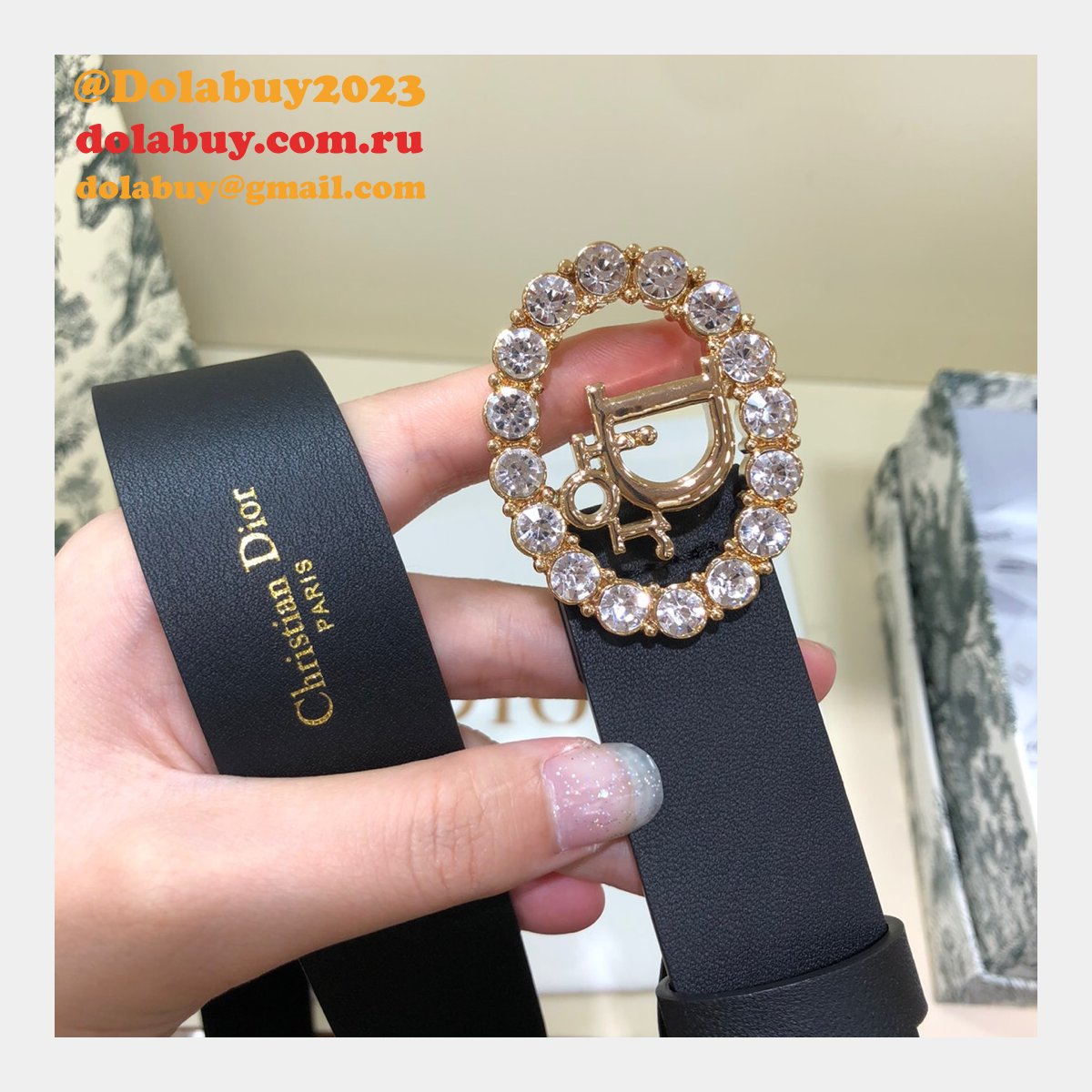 Wholesale Christian Dior AAA Belts 30mm Black Replica