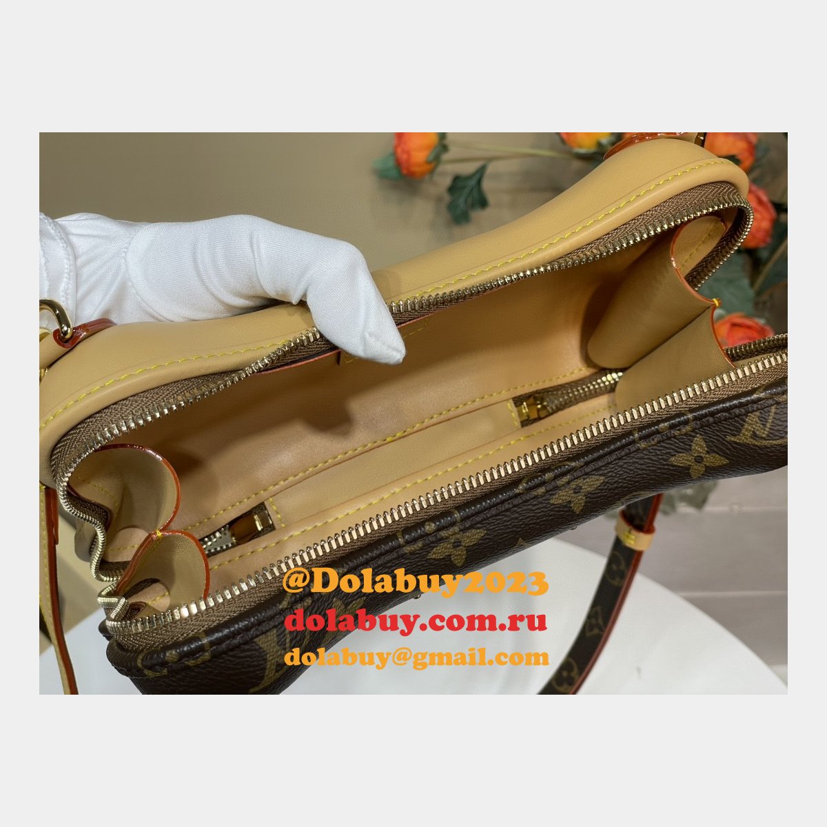 Louis Vuitton M12615 Bone Wearable Wallet Monogram Bag