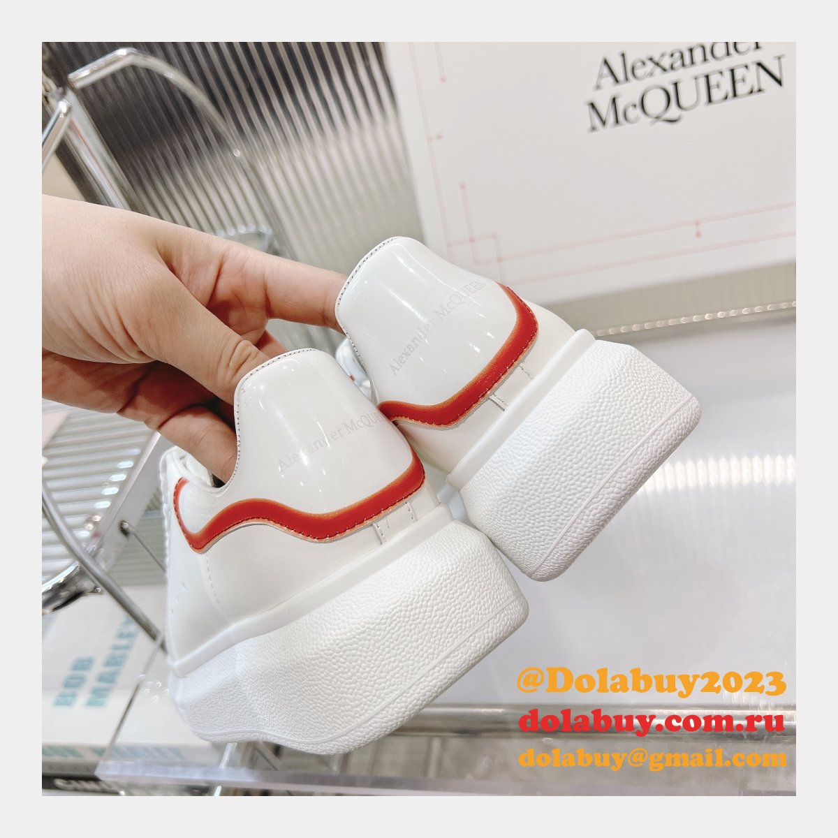 Top Quality ALEXANDER REPLICA women/men white shoes