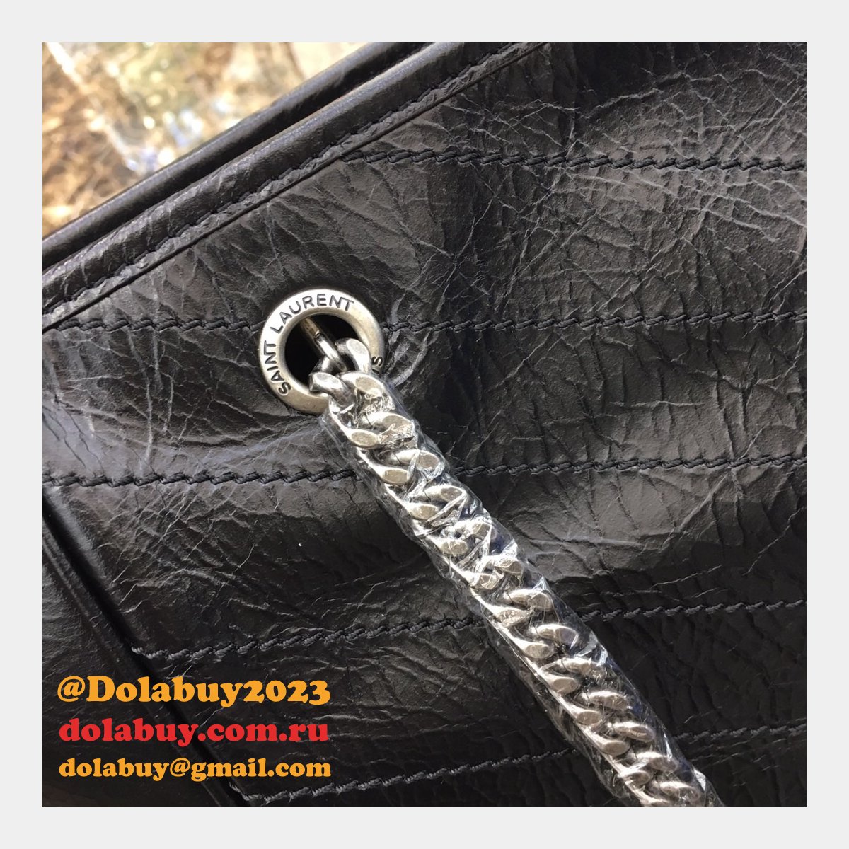 YSL 504867 Replica Saint Laurent Niki Shopping Bag Black Vintage