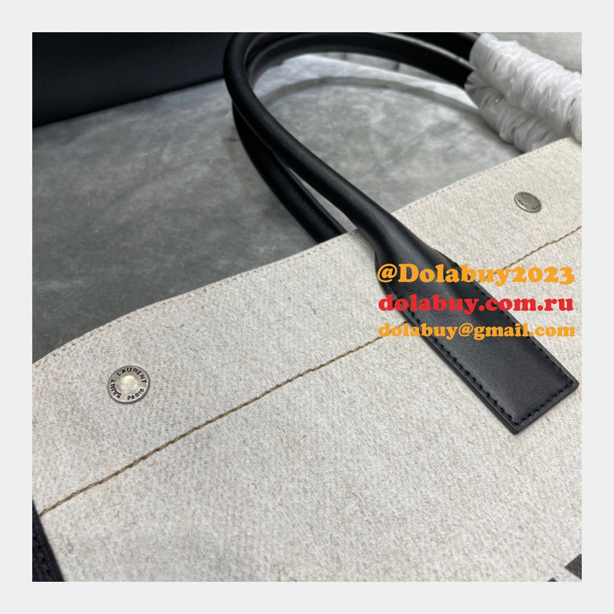 Buy Replica YSL Yves Saint Laurent Rive Gauche Large Tote Bag Printed Canvas