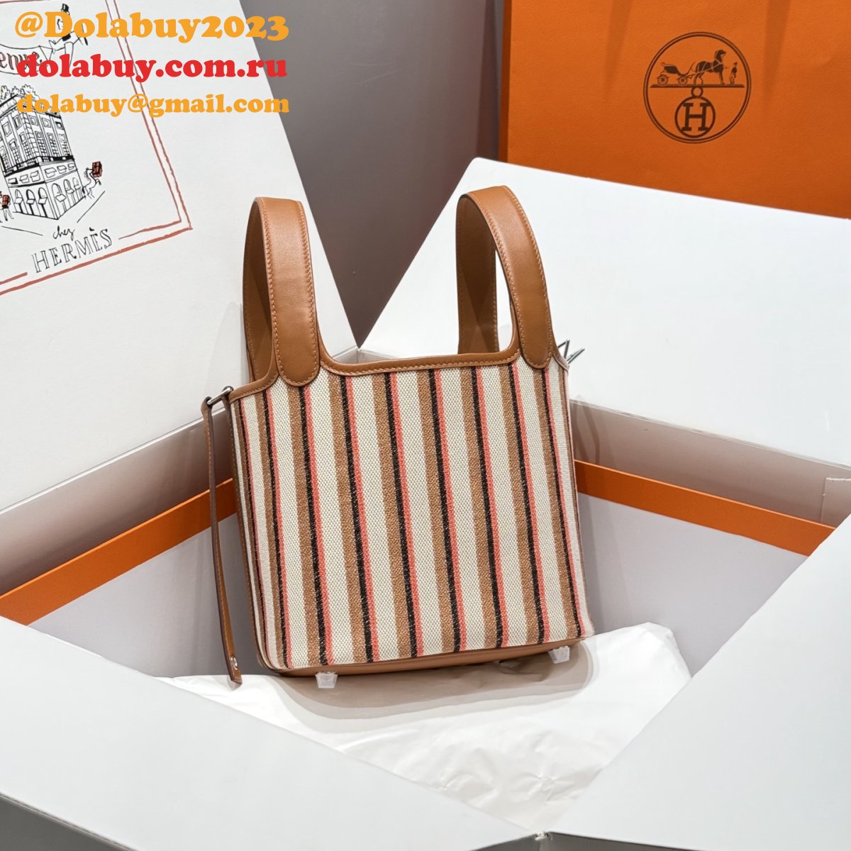 Designer Hermes Replica Picontin Lock 18CM Tote Bag