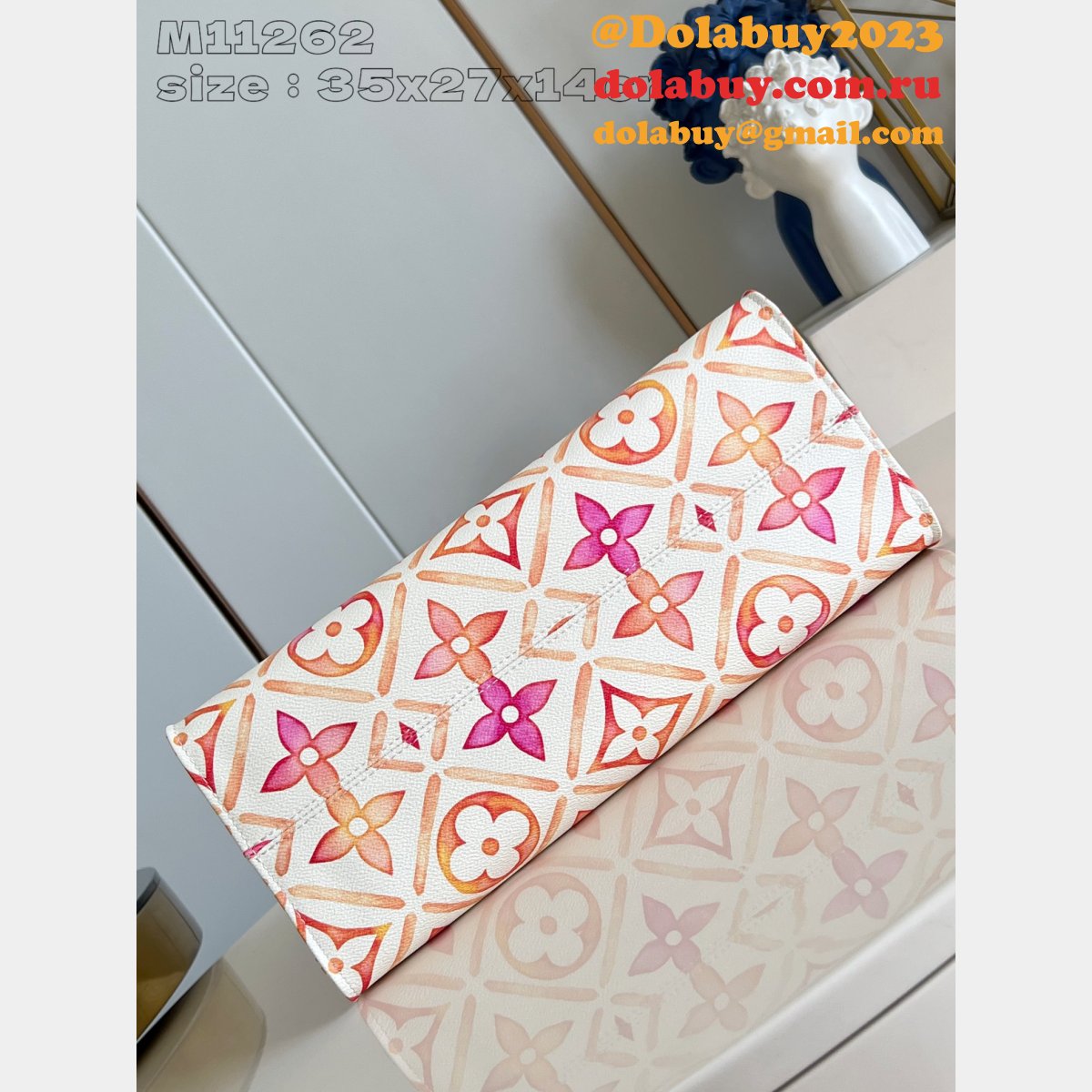 Copy Louis Vuitton 1:1 Mirror OnTheGo Lagoon Blue M11262 Bag