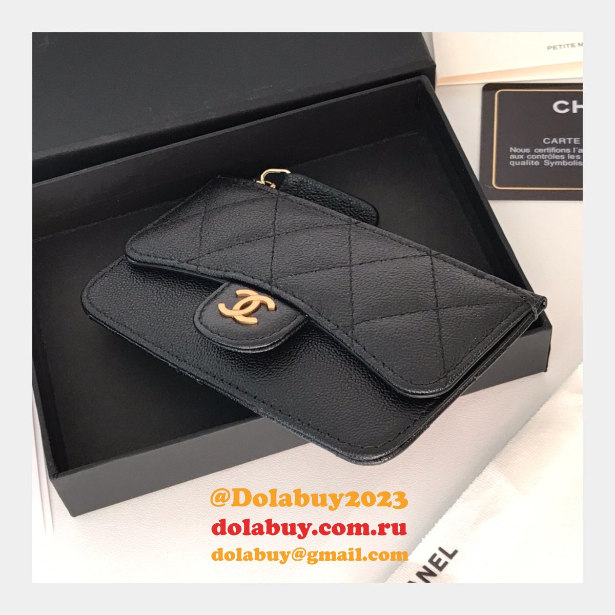 Replica CC Wallets and cardholders Designer AP0374 Black