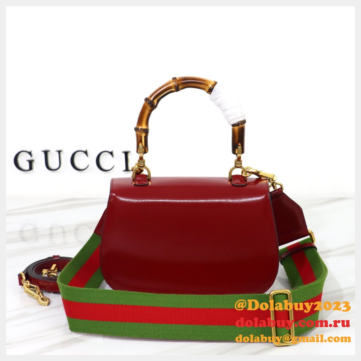 top quality G*u*i bamboo 1947 small top handle bag #675797