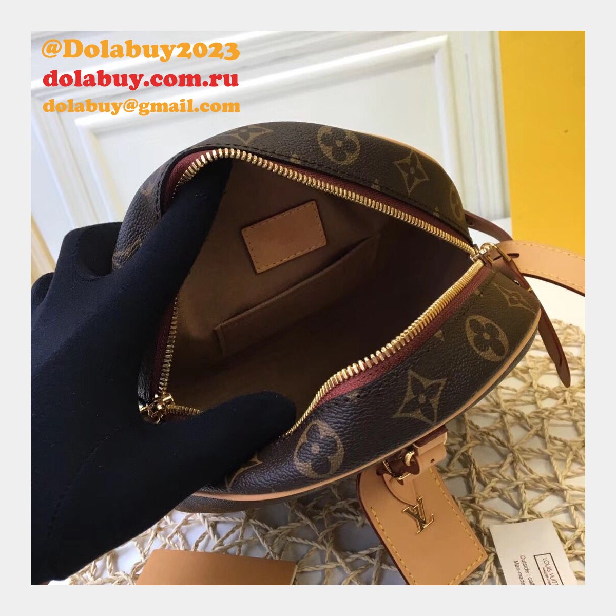 Designer Louis Vuitton Boite Chapeau Souple MM Monogram M52294 Brown