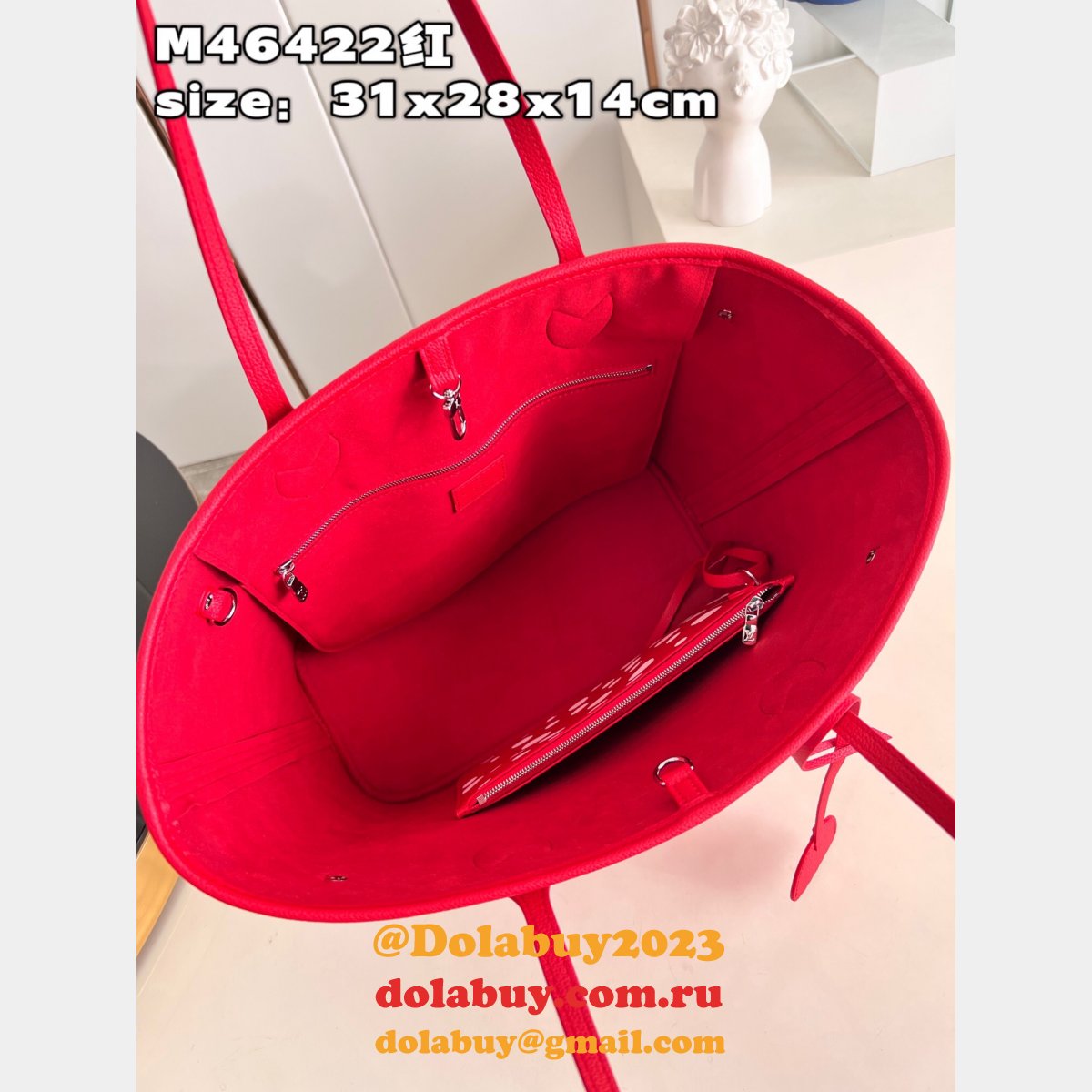 Louis Vuitton LVS x YK M46422/M46390 Neverfull Replica Monogram Empreinte Leather