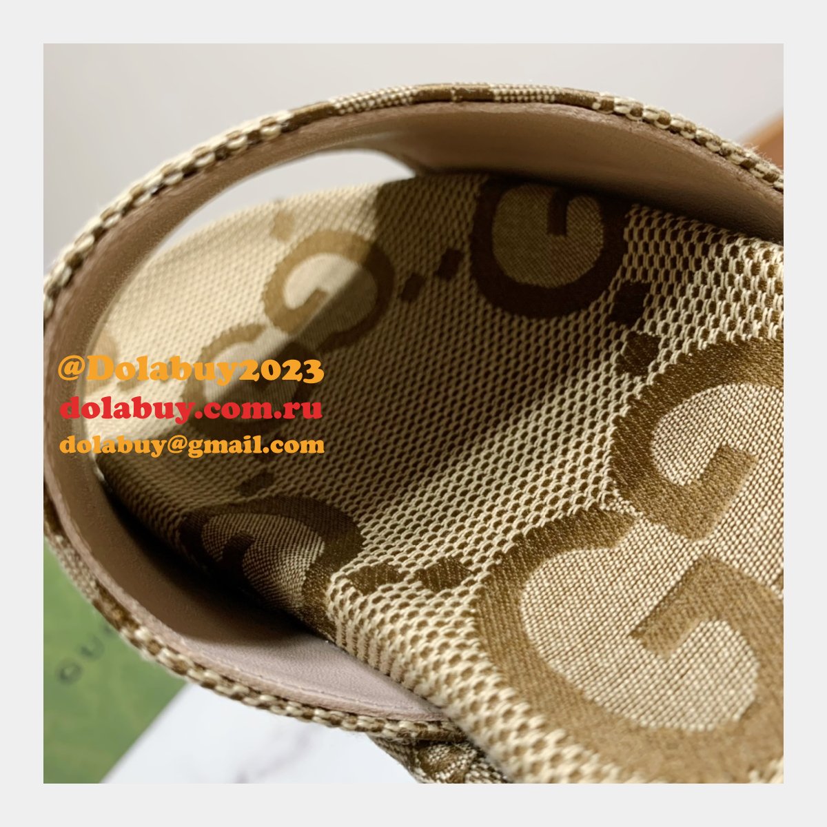 canvas slippers replica G*u*i best high quality shoes