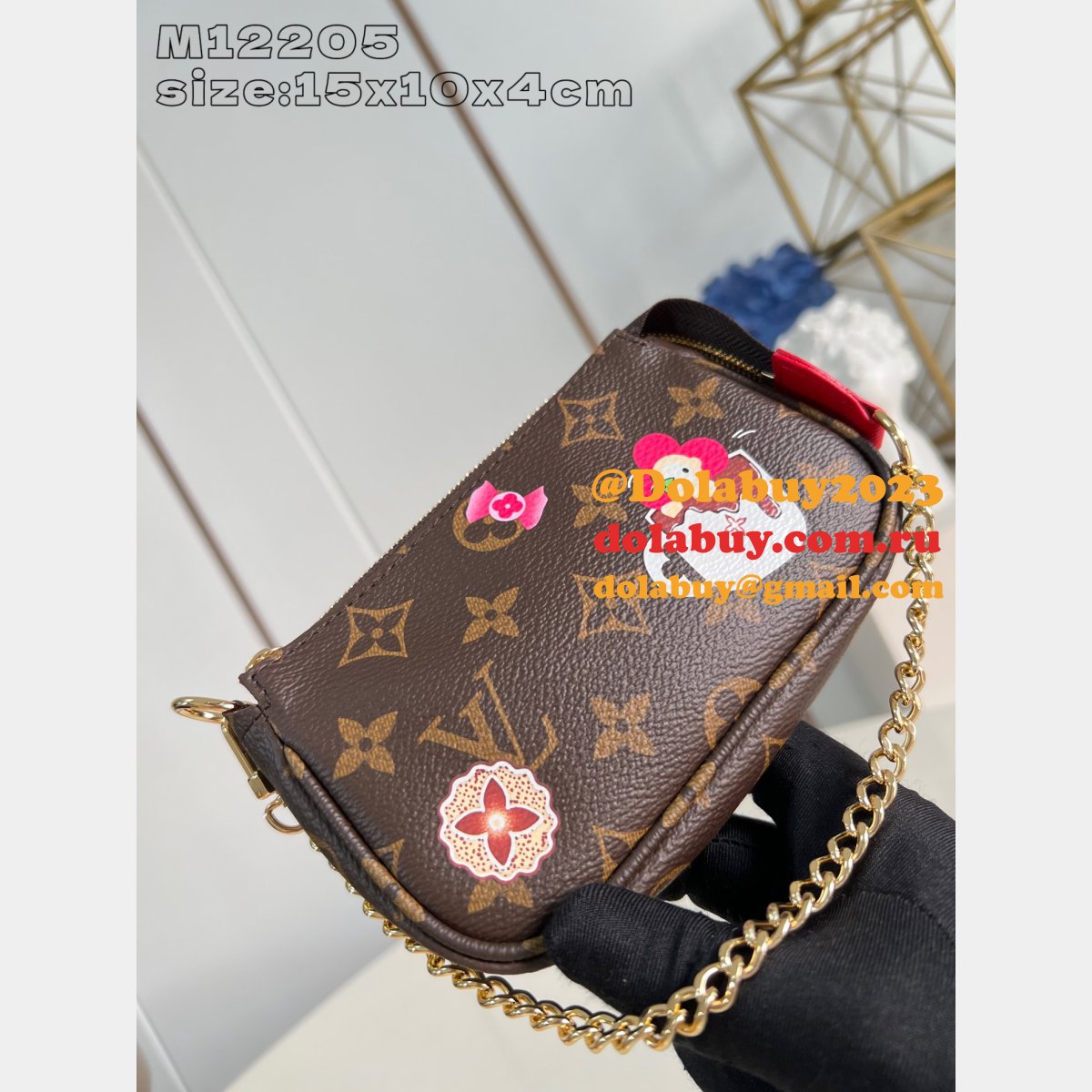 Louis Vuitton Wholesale Pochette Accessoires Monogram M12205 Luxury Bag
