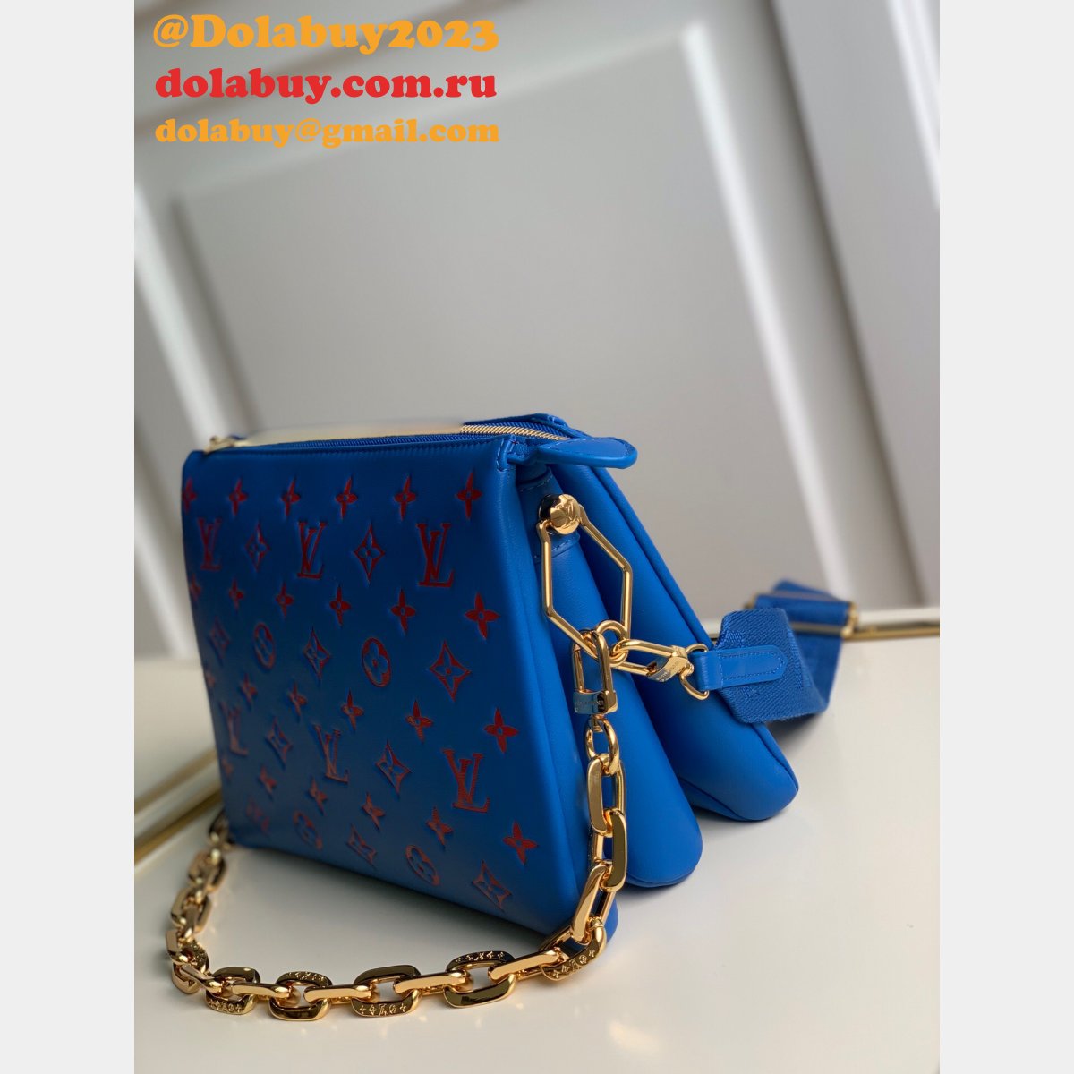 Quality Louis Vuitton Best Coussin PM H27 M58628/M58626 Pink/Blue Handbags