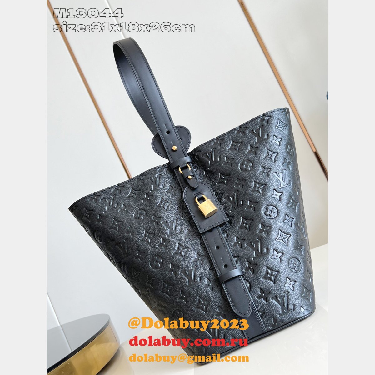 Louis Vuitton All In GM Luxury Monogram Empreinte M13044 Black Bag