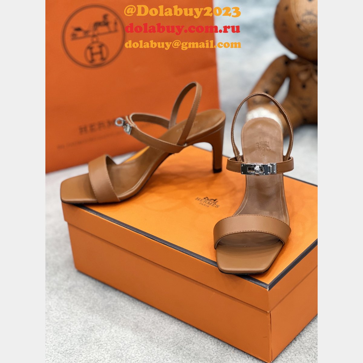 Heel 7.5 cm Designer Hermes Sandals High Quality Shoes