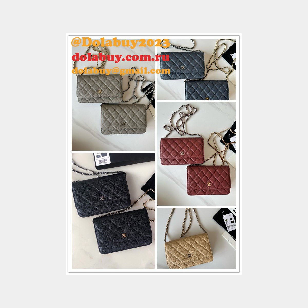 High Quality CC woc chain bag AP0250 MAGNETIC BUCKLE caviar 19CM