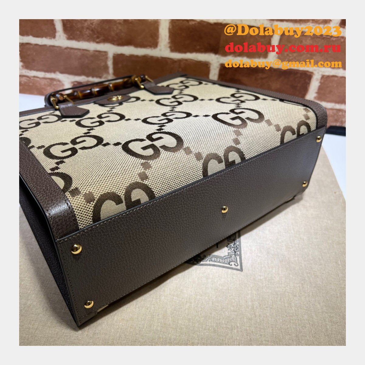 best 25+ deals for G*u*i replica diana 655658 python tote bag