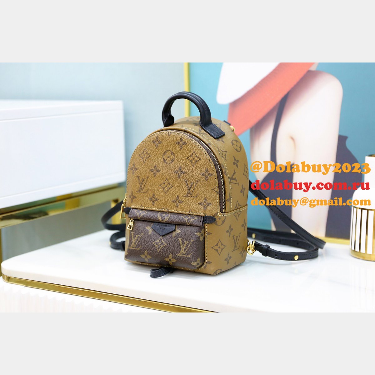 Louis Vuitton Top Quality Palm Springs Mini Monogram M44872 Brown