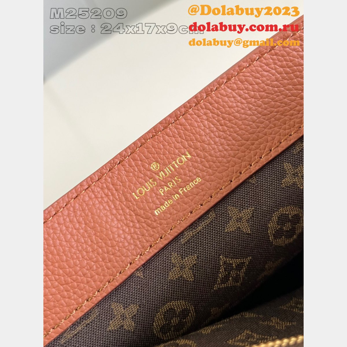 Louis Vuitton Luxury Replica Dauphine Soft M25048 Orange Bag
