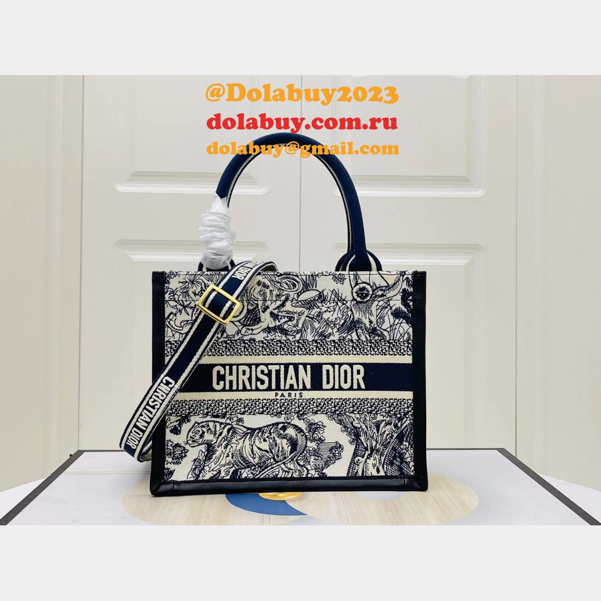 Luxury Dior Book tote with strap new 1286 all size