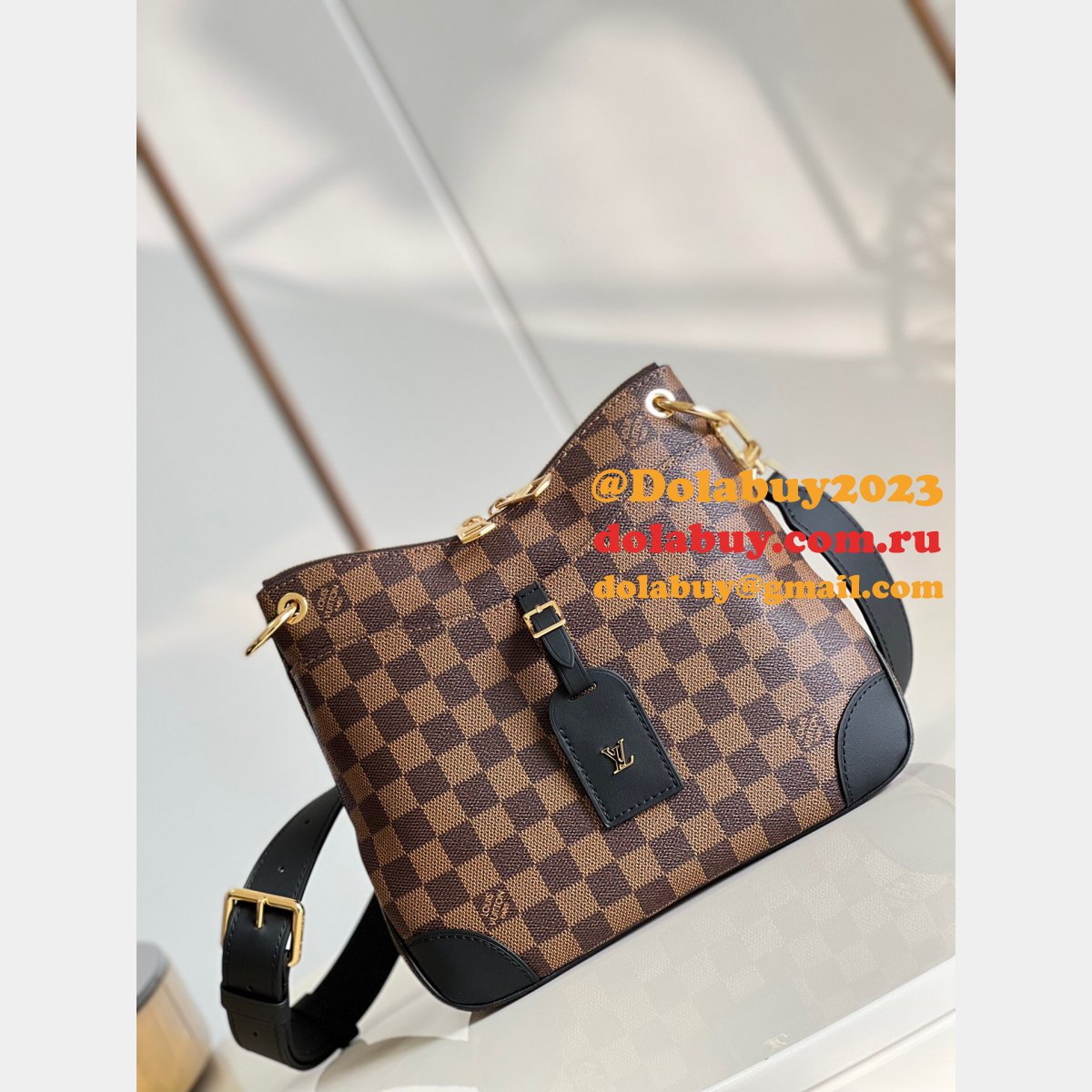 Luxury Louis Vuitton Wholesale N50062/M45355 Odéon MM Monogram Coffee Plaid