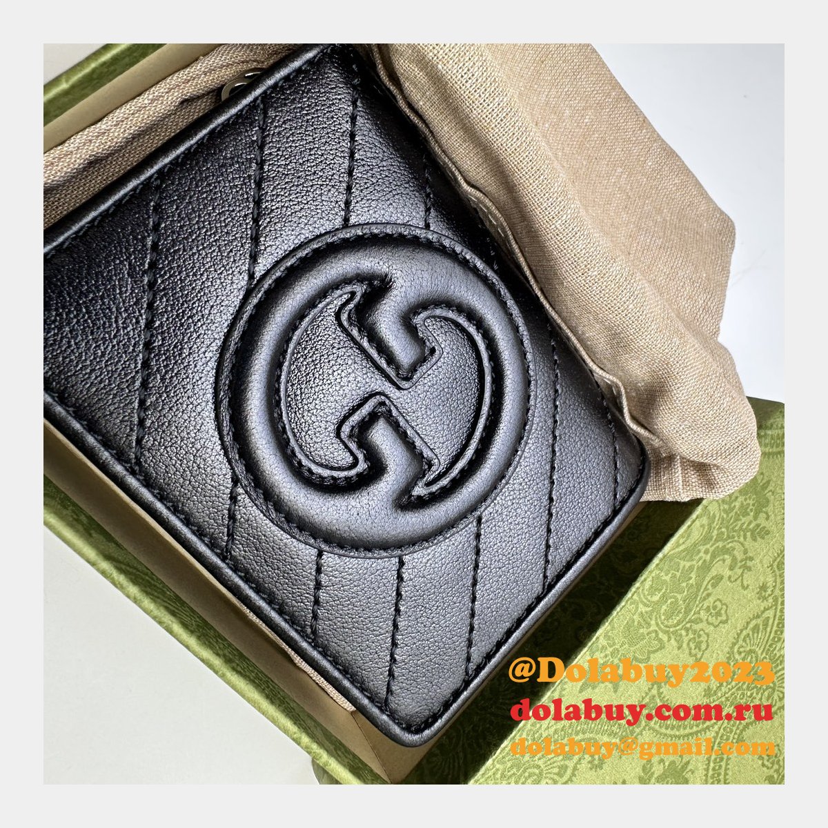 G*u*i luxury replica blondie card sase inspired wallet 760317