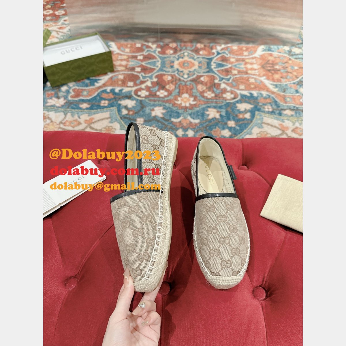 duplicate wholesale G*u*i fashion espadrille