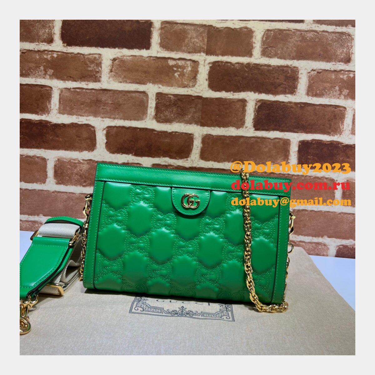 1:1 replica G*u*i 702200 gg matelassé leather shoulder bag designer bags