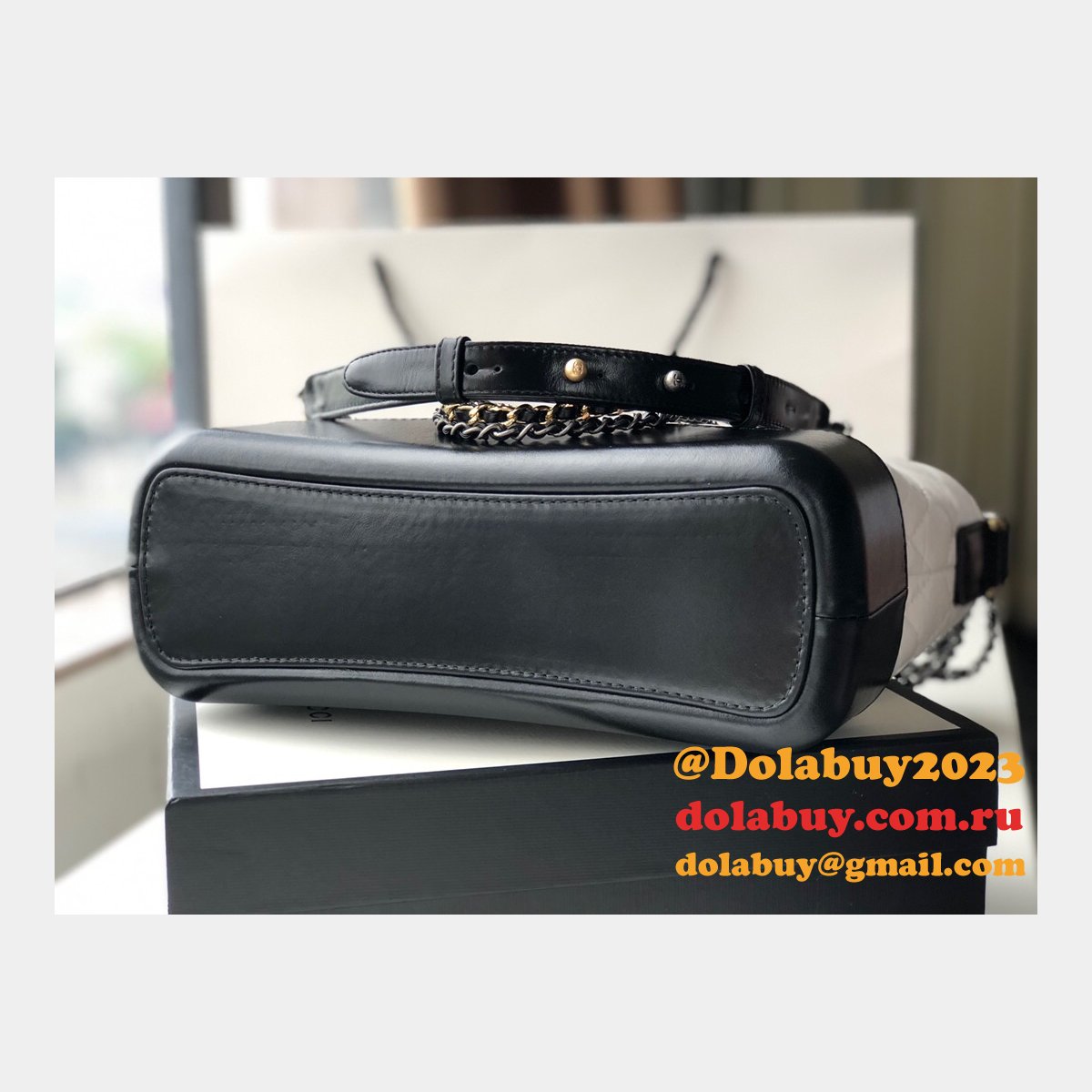 Best CC Gabrielle hobo bag 28cm Black White