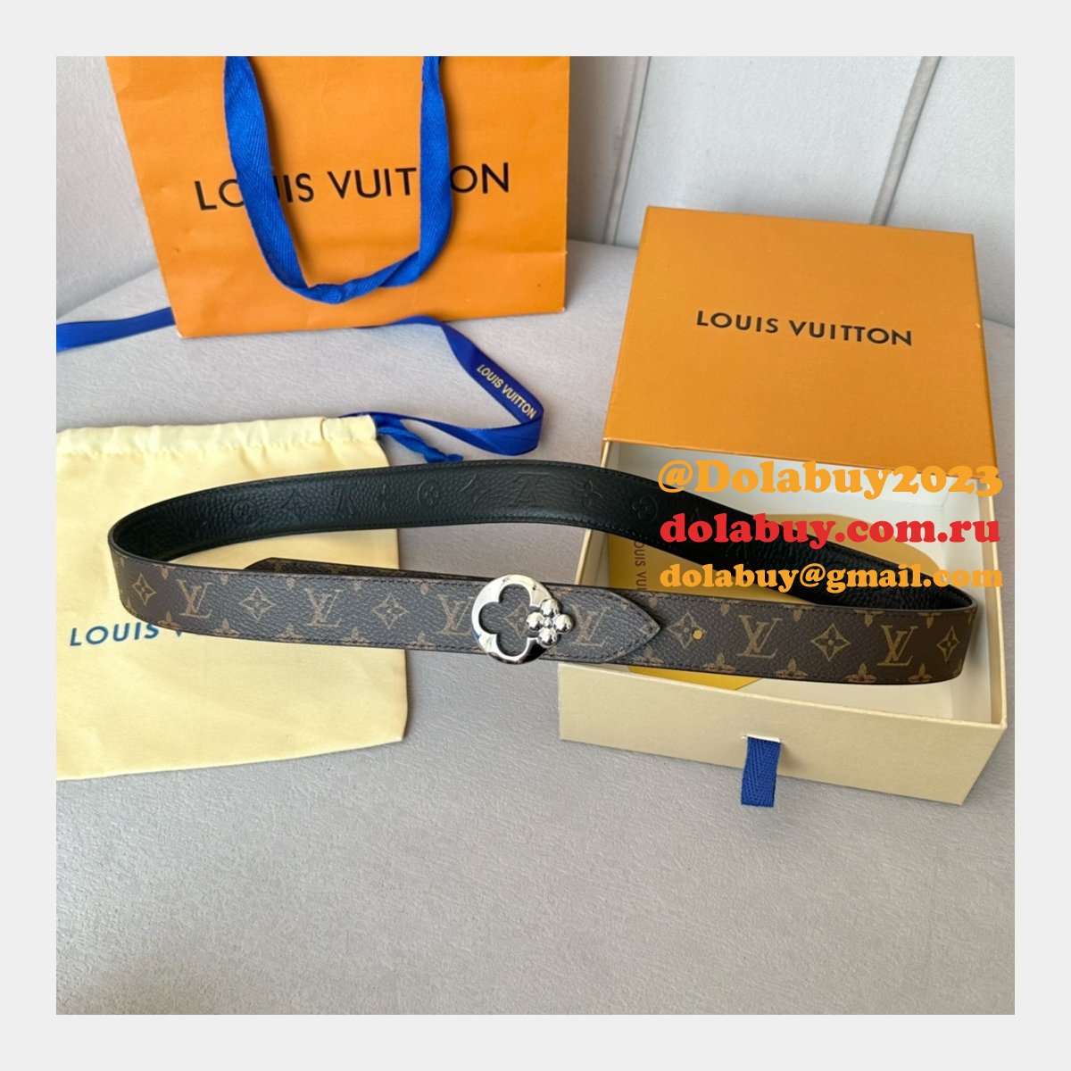 Wholesale LOUIS VUITTON Women Flowergram Belt 30MM