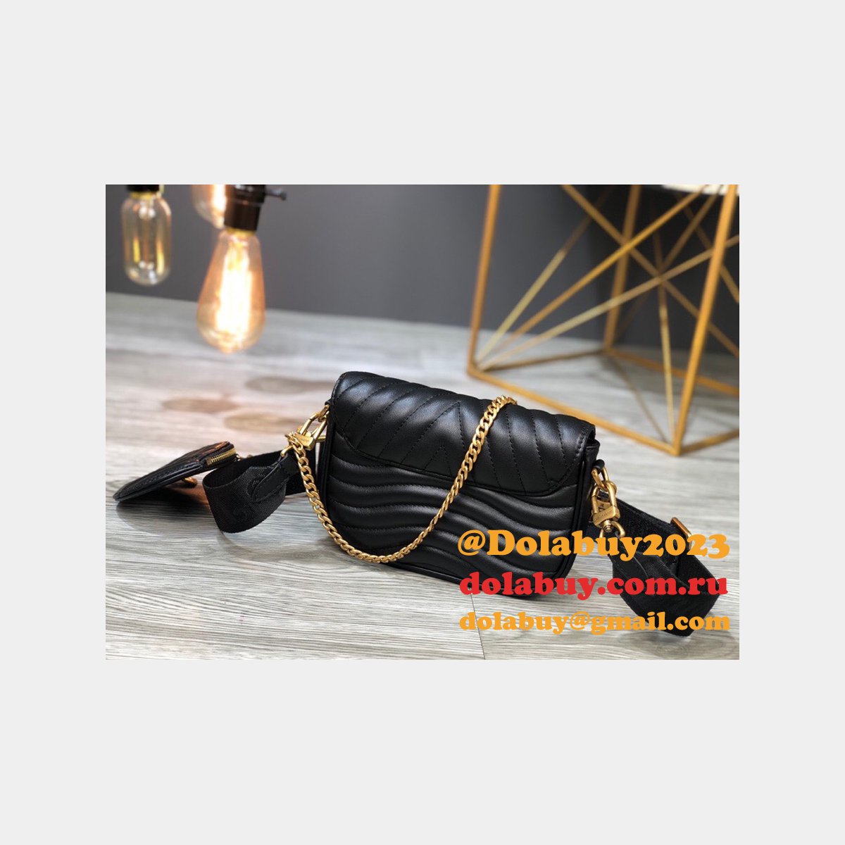 Louis Vuitton Replica M56461/M57864 New Wave Multi Pochette  Leather Crossbody