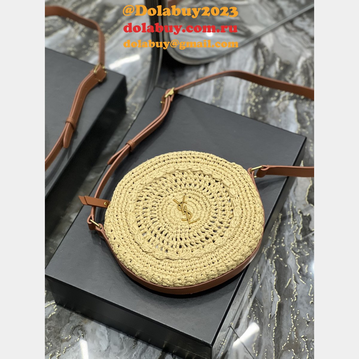 Buy Wholesale China YSL 685601 Beach Straw Woven Knockoff Bag