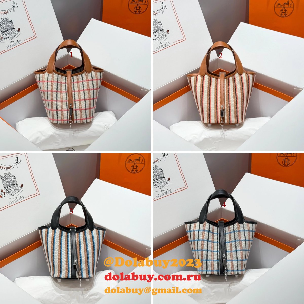 Designer Hermes Replica Picontin Lock 18CM Tote Bag