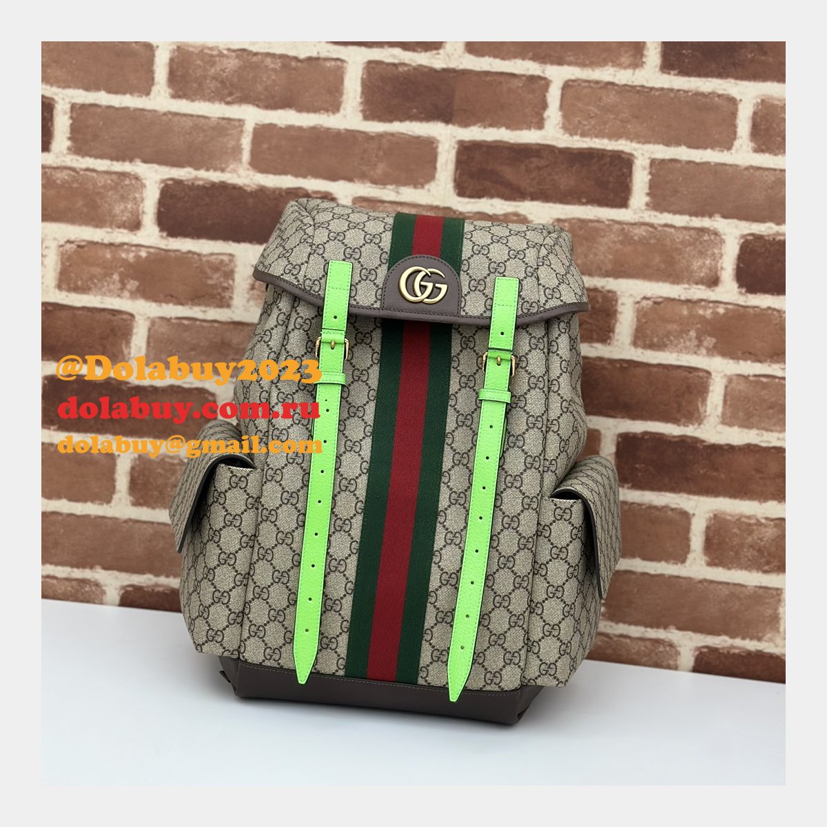 G*u*i gg supreme ophidia inspired backpack 7 star 598140 straps