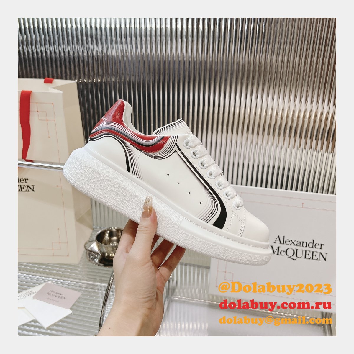 Top Quality ALEXANDER REPLICA women/men white shoes