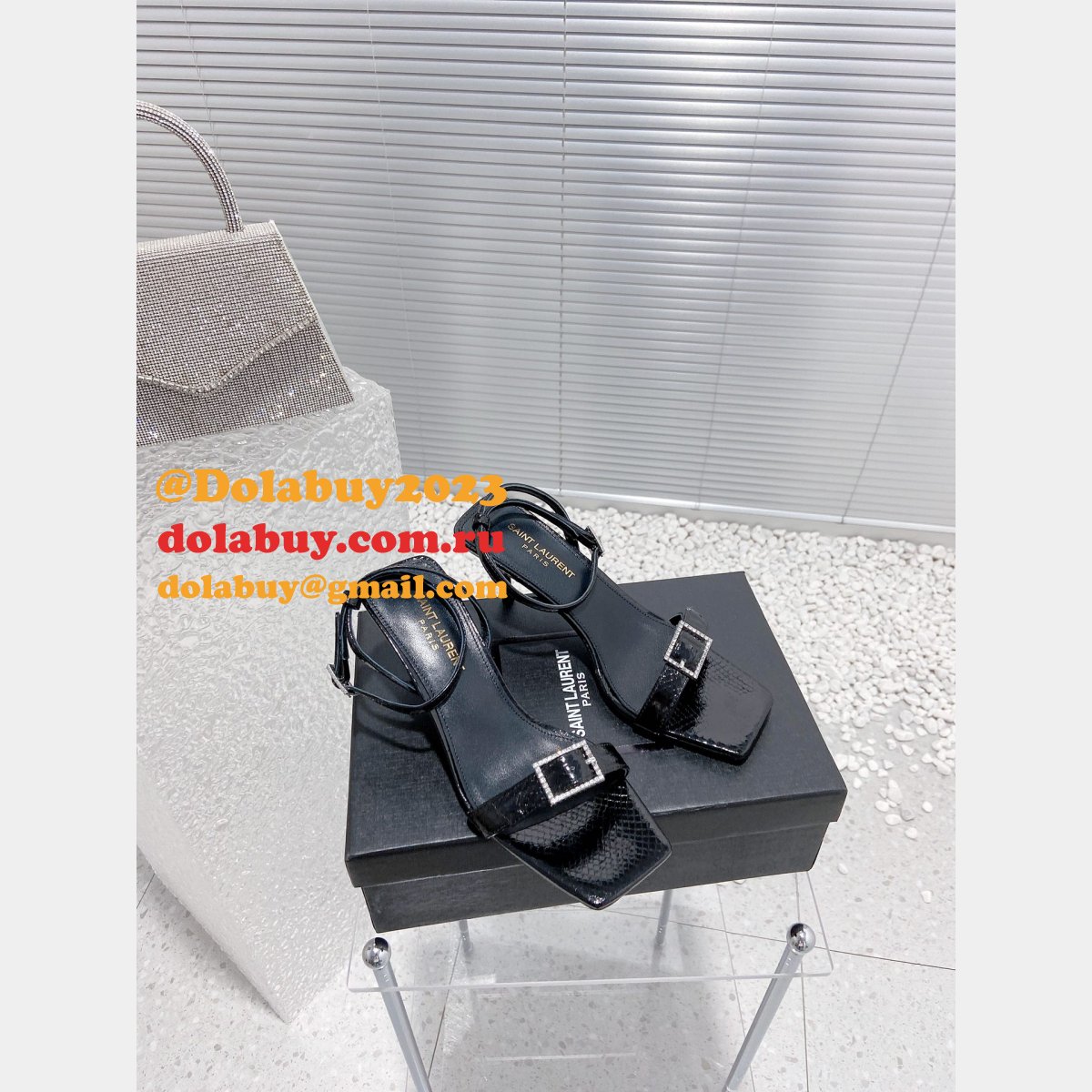 YSL Replica Yves Saint Laurent High Heel Sandals Shoes For Sale