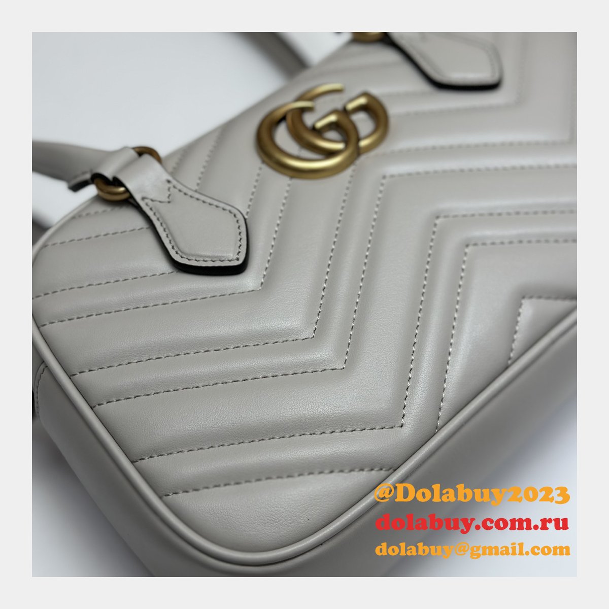 inspired gg marmont G*u*i knockoff top handle 795199 bag