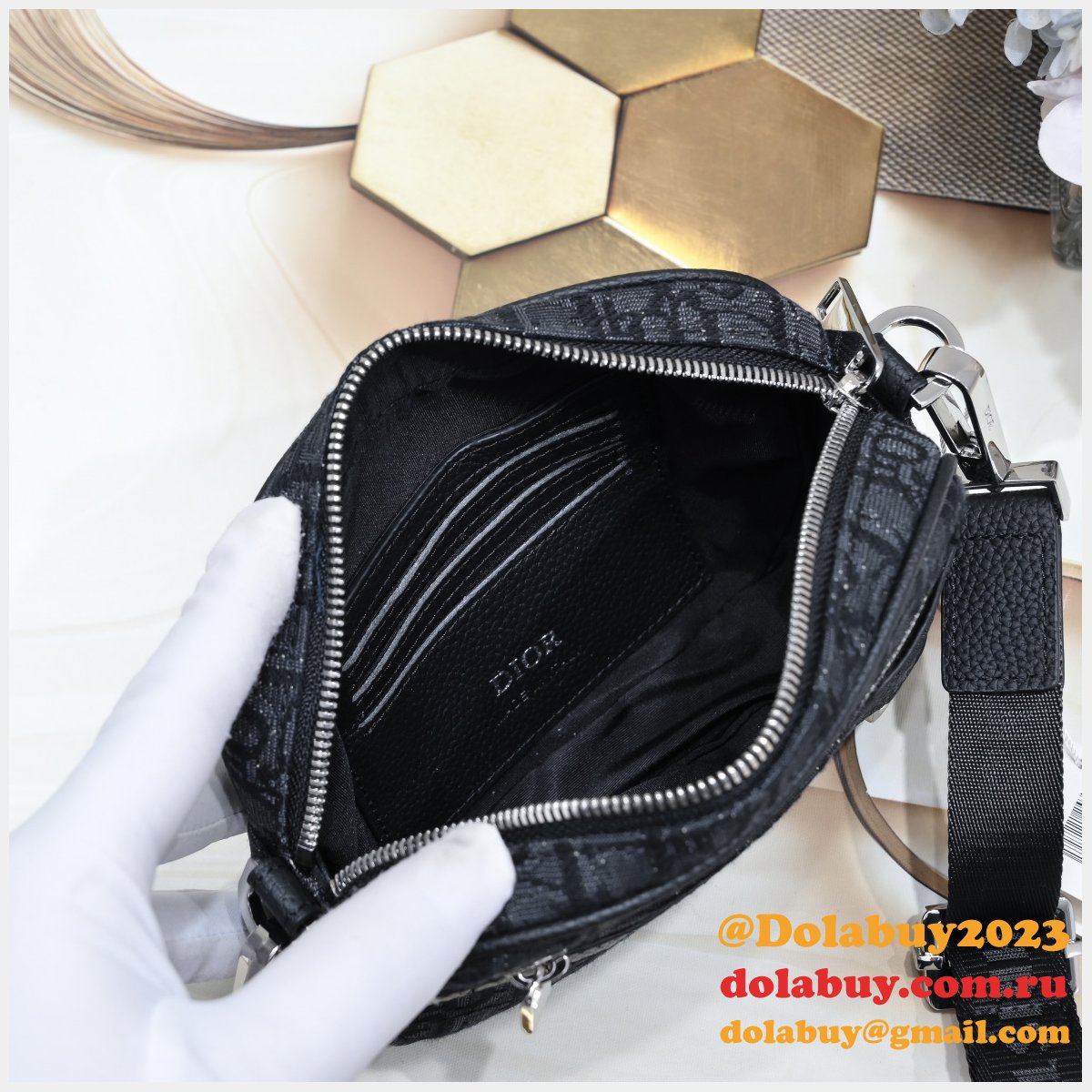 Cheap 1:1 Mirror CHRISTIAN DIOR Safari messenger bag