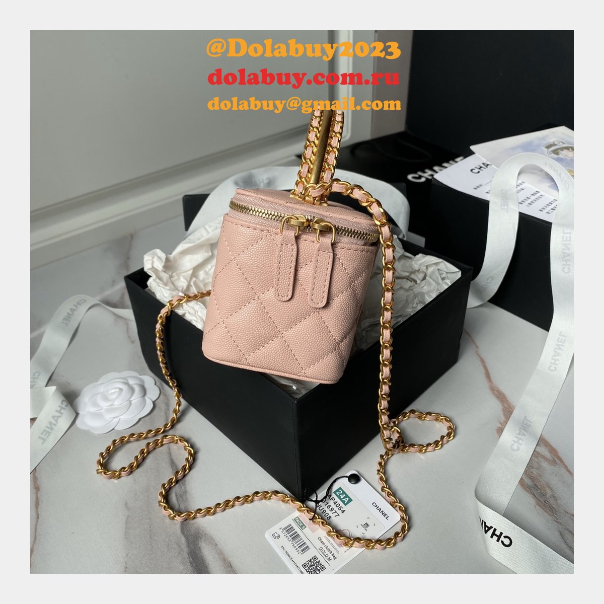 Wholesale AP4064 Gold Buckle Shoulder Vanity Copy Bag