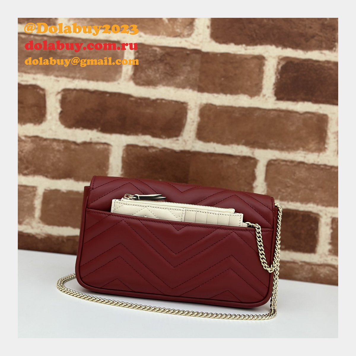 G*u*i replica gg marmont mini crossbody luxury 751526 red bag